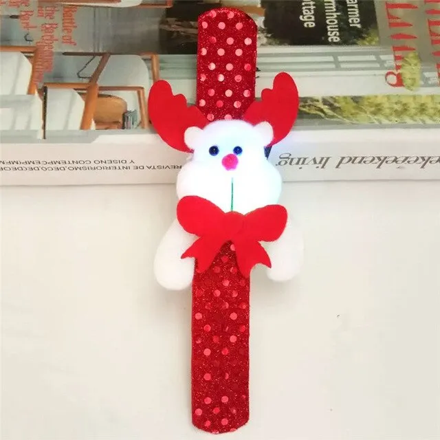 imixlot Illuminated Children Luminous Bracelets For Children Fabric Jewelry Christmas Series 8 Styles Accessories