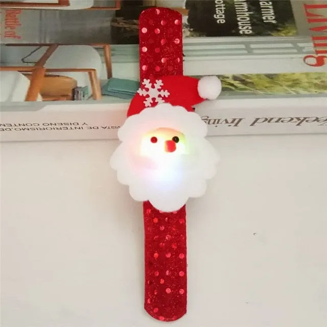 imixlot Illuminated Children Luminous Bracelets For Children Fabric Jewelry Christmas Series 8 Styles Accessories