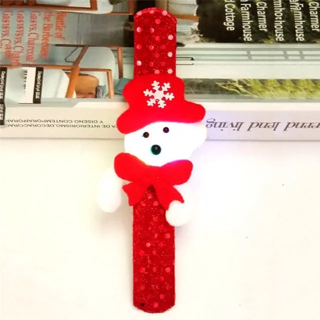 imixlot Illuminated Children Luminous Bracelets For Children Fabric Jewelry Christmas Series 8 Styles Accessories