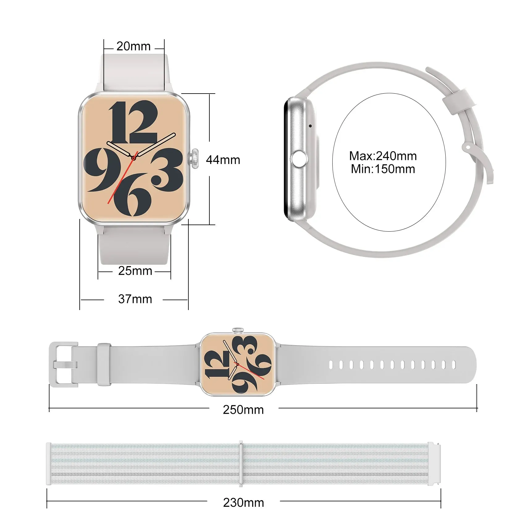 IOWODO Smart Watch Bluetooth Calling 1.85” Full Touch HD Smartwatch 100  Sport Fitness Tracking Watch with Voice Assistant