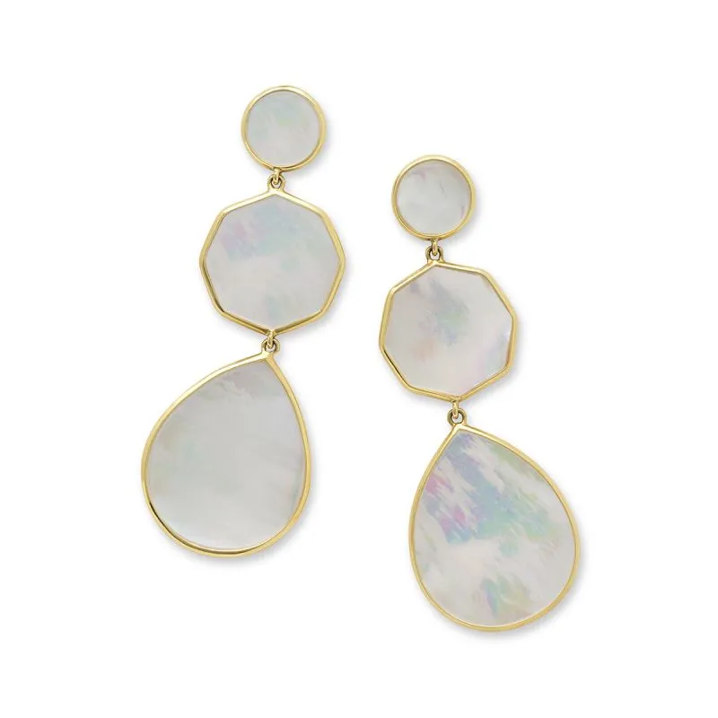 IPPOLITA Polished Rock Candy® 18K Yellow Gold Crazy 8 Earrings with Mother-of-Pearl Slice Inlays