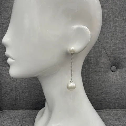 Jelina Pearl Bridal Drop Earrings