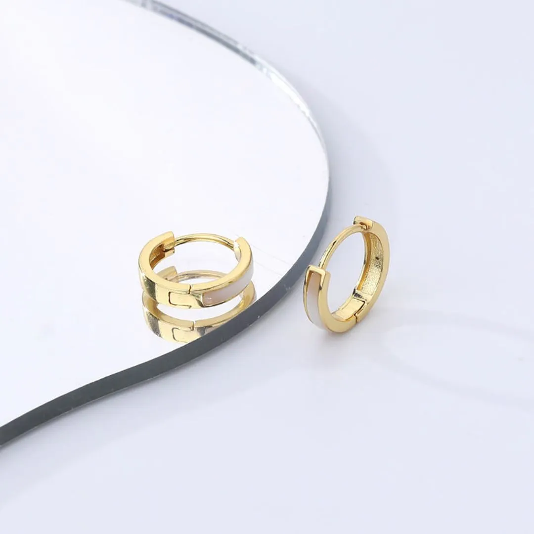 JWL Harmony Hoop Earrings - Gold Plated or Sterling Silver