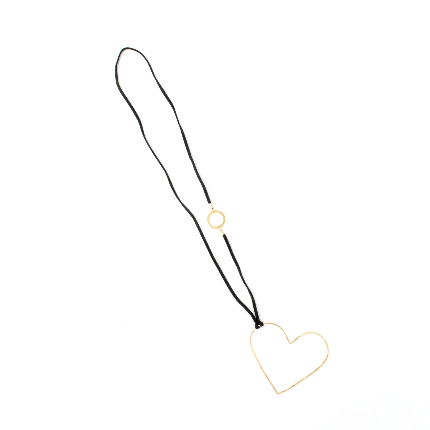 Karen - Open heart sterling silver pendant necklace