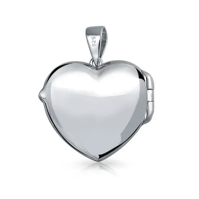 Keepsake Heart Locket Necklace with Pink Ribbon for Breast Cancer Awareness