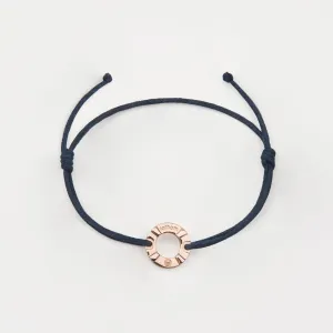 KHALIFA Mens Womens Buoy Charm String Friendship Bracelets Love His and Hers For Men and Women Rose Gold Navy Blue