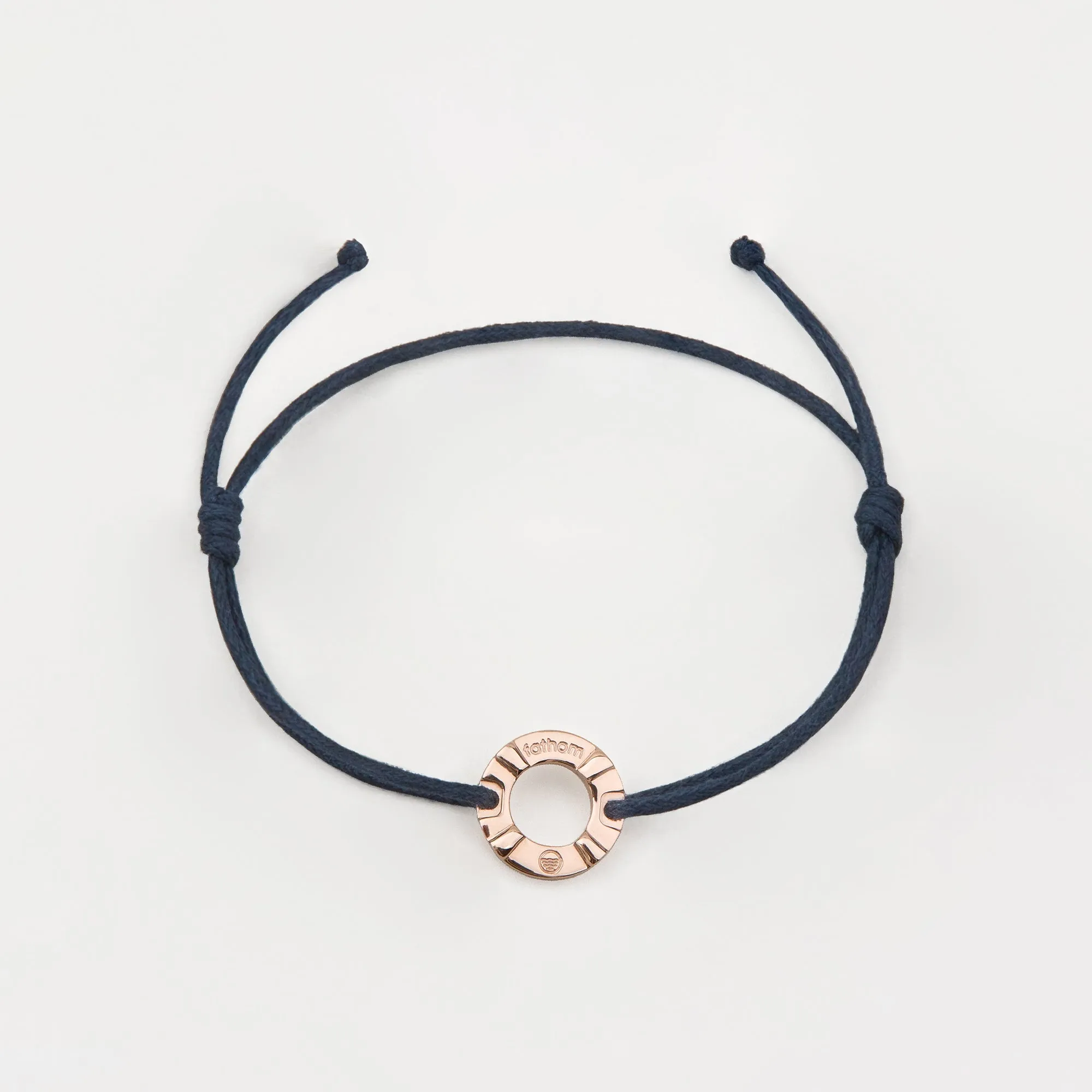 KHALIFA Mens Womens Buoy Charm String Friendship Bracelets Love His and Hers For Men and Women Rose Gold Navy Blue