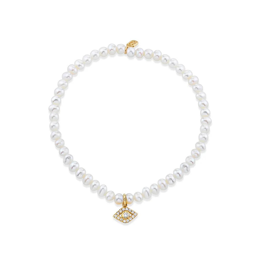 Kids Collection Gold & Diamond Eye on Pearl