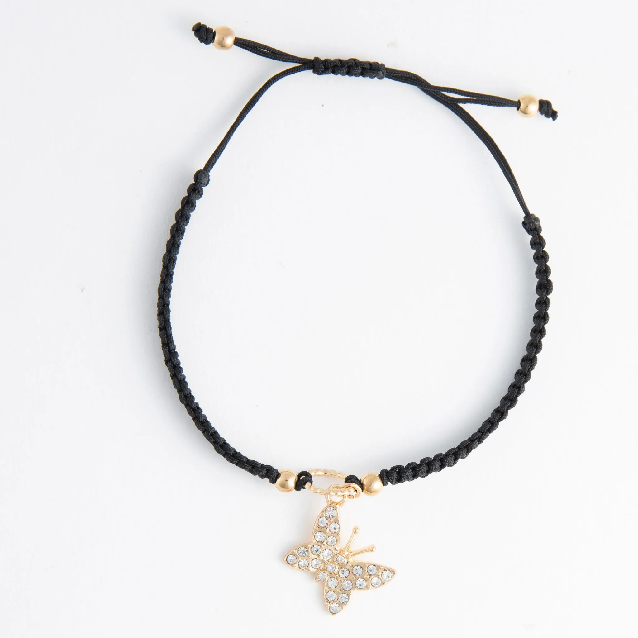 Kitt Adjustable Butterfly Charm Bracelet