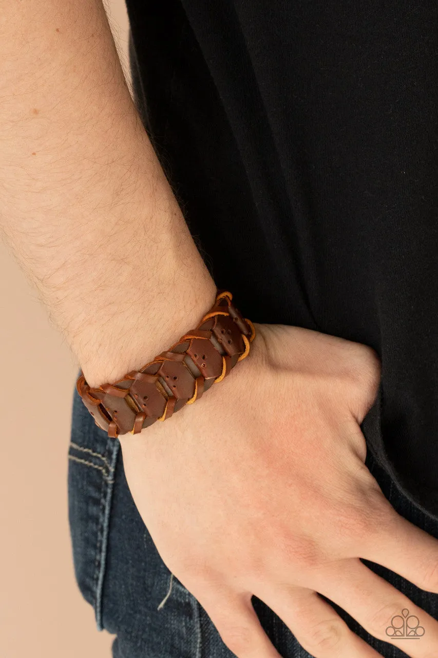 Knocked for a Loop Brown Paparazzi Bracelet
