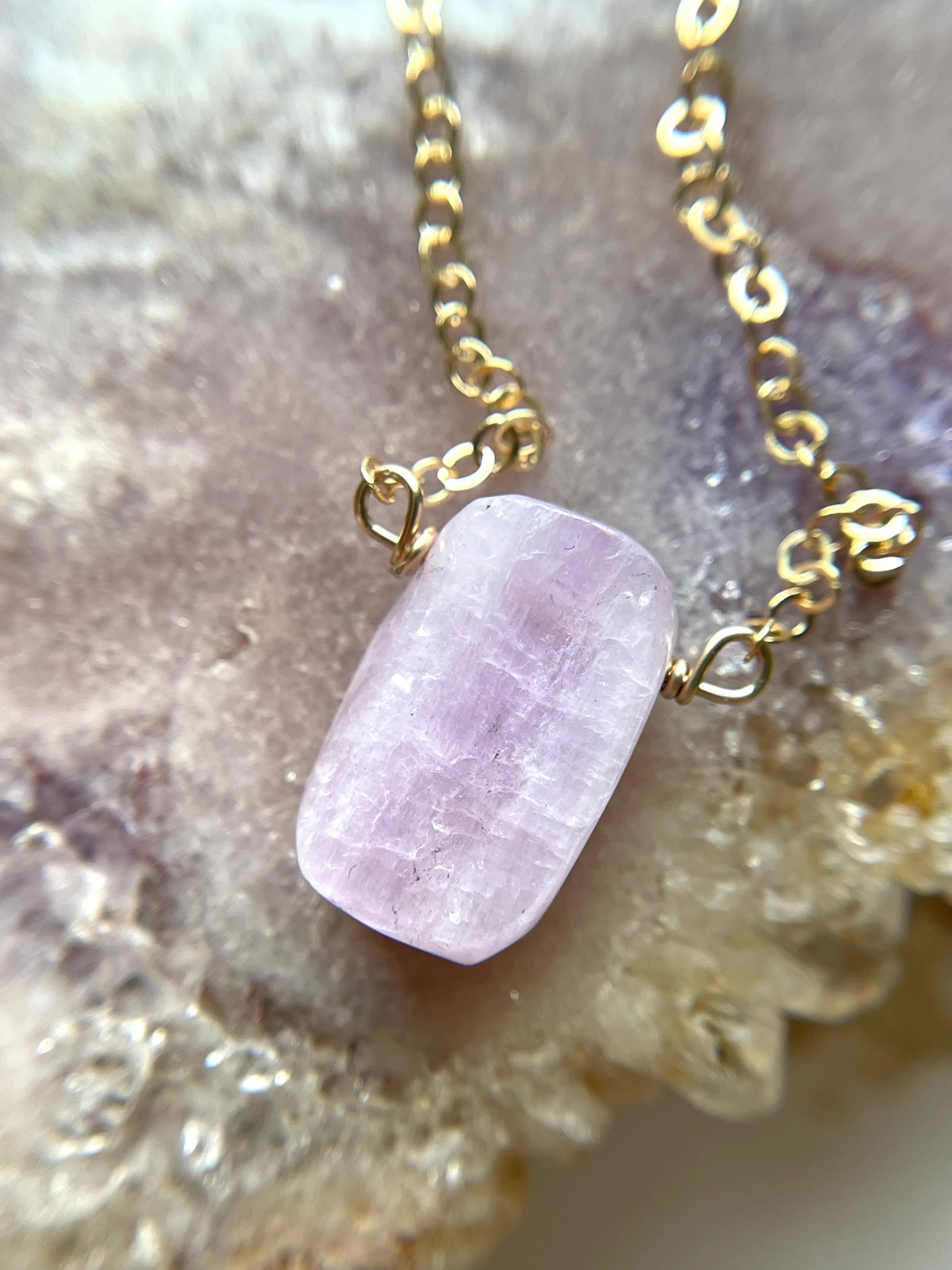 Kunzite Crystal Necklace