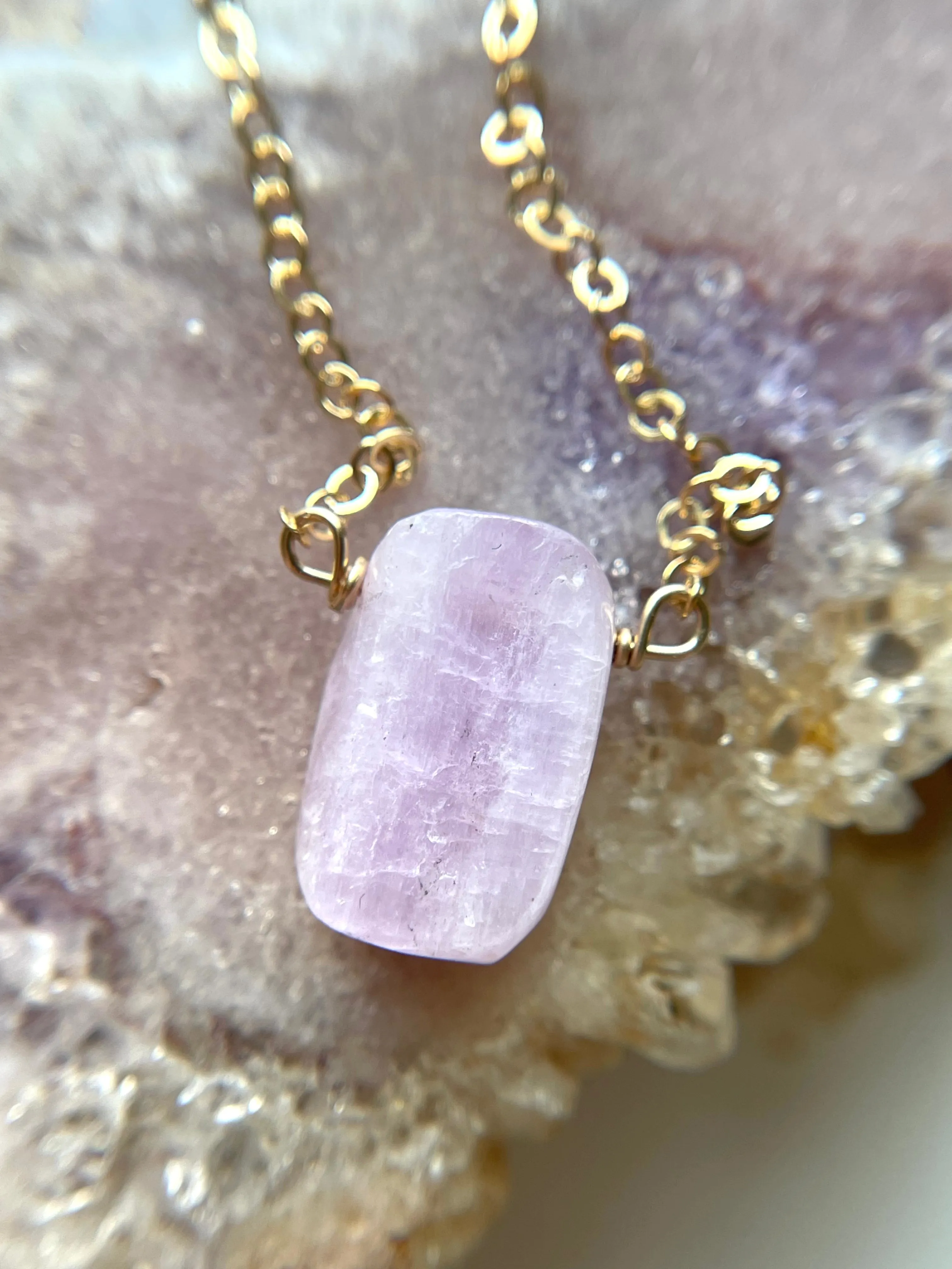 Kunzite Crystal Necklace