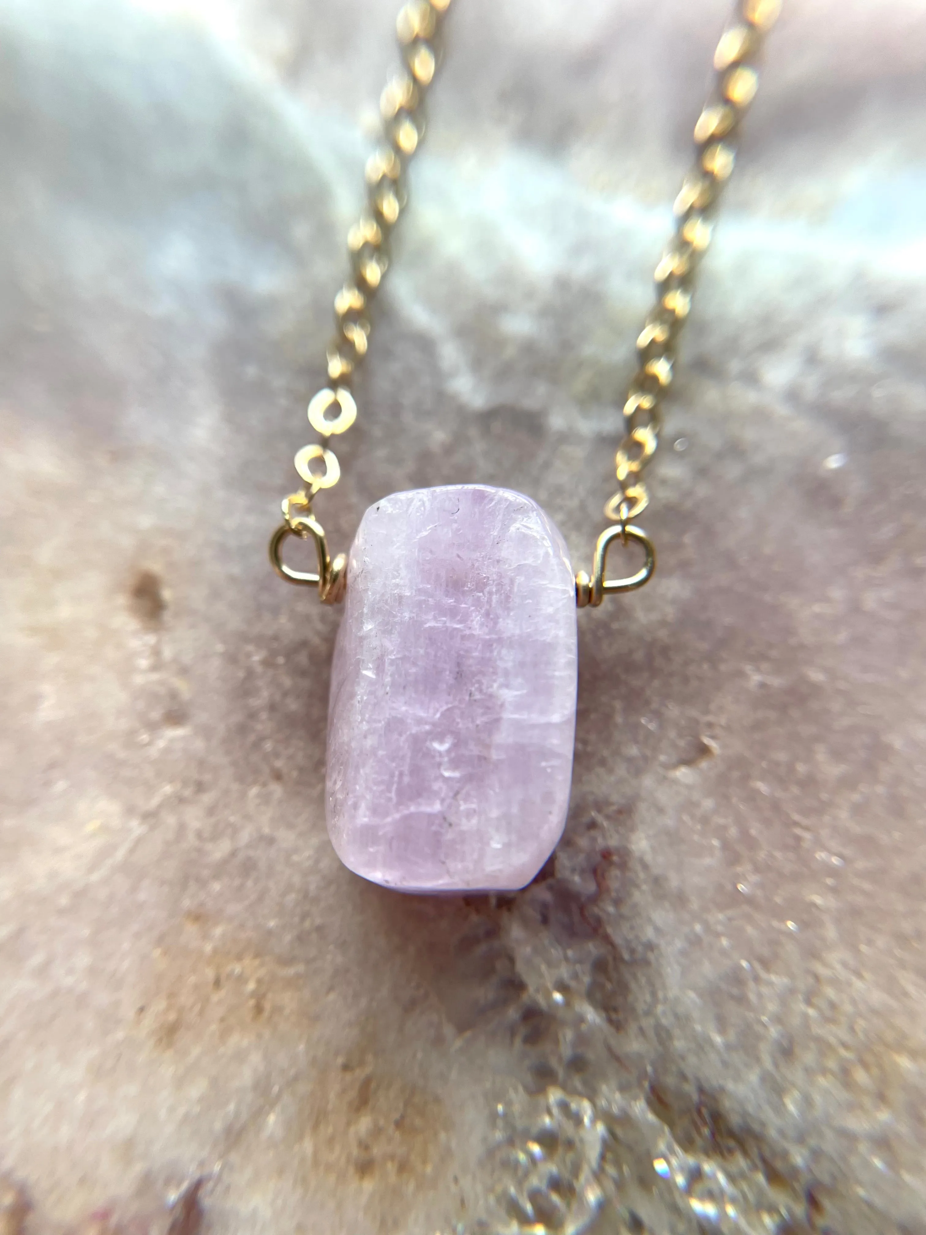 Kunzite Crystal Necklace