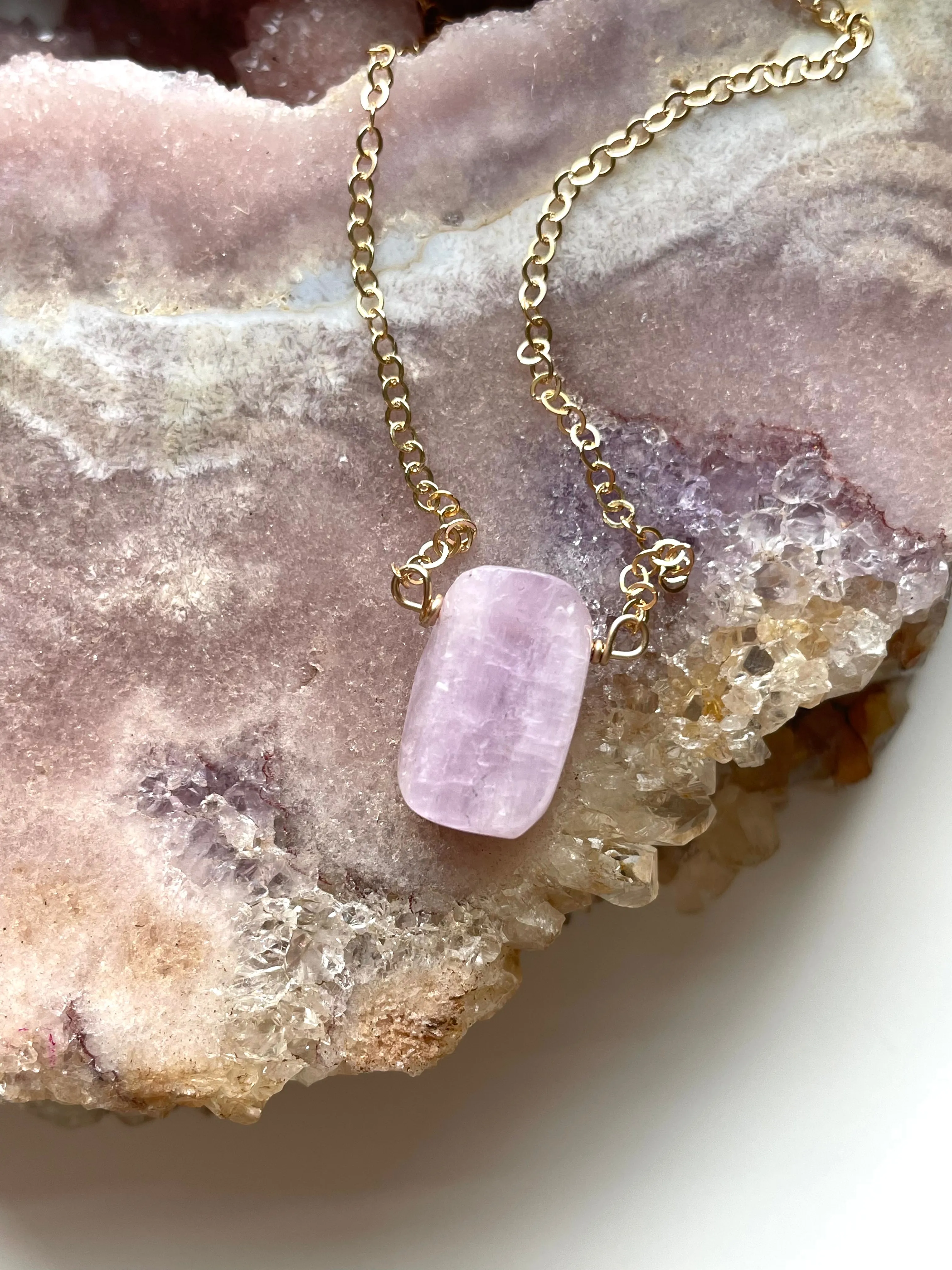 Kunzite Crystal Necklace