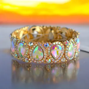KYMA - ab rhinestone teardrop rhinestone bracelet (gold)