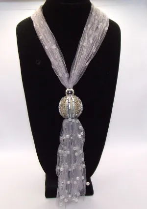 Lace Large Crystal Ball Necklaces