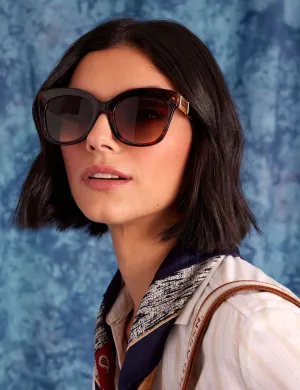 LADIES PLASTIC OVERSIZE SUNGLASSES