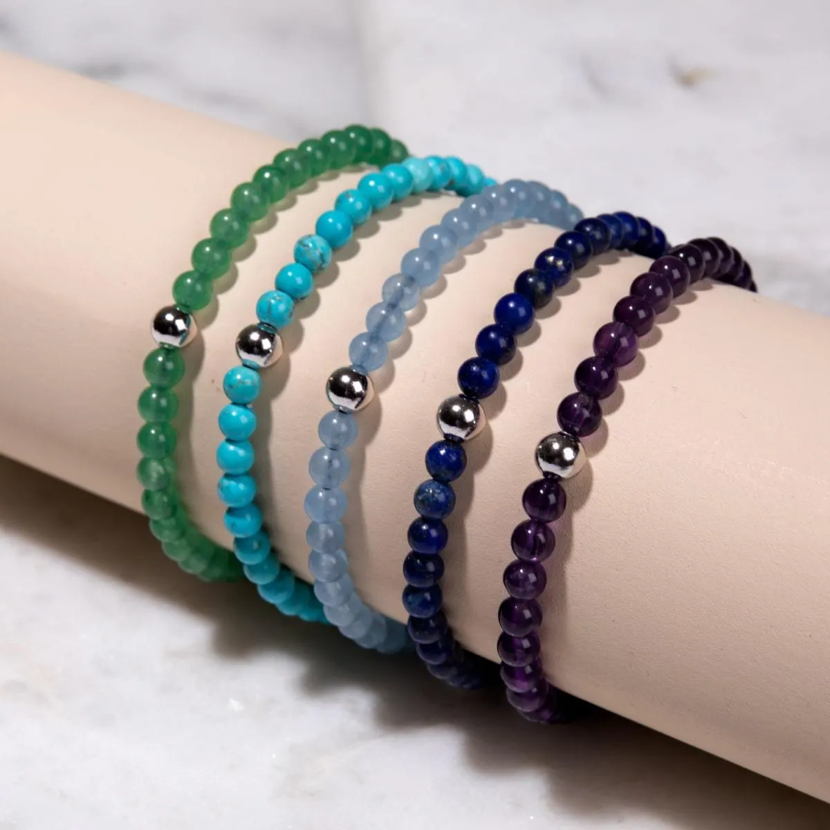 Lapis | .925 Sterling Silver | Focus Gemstone Macrame Bracelet