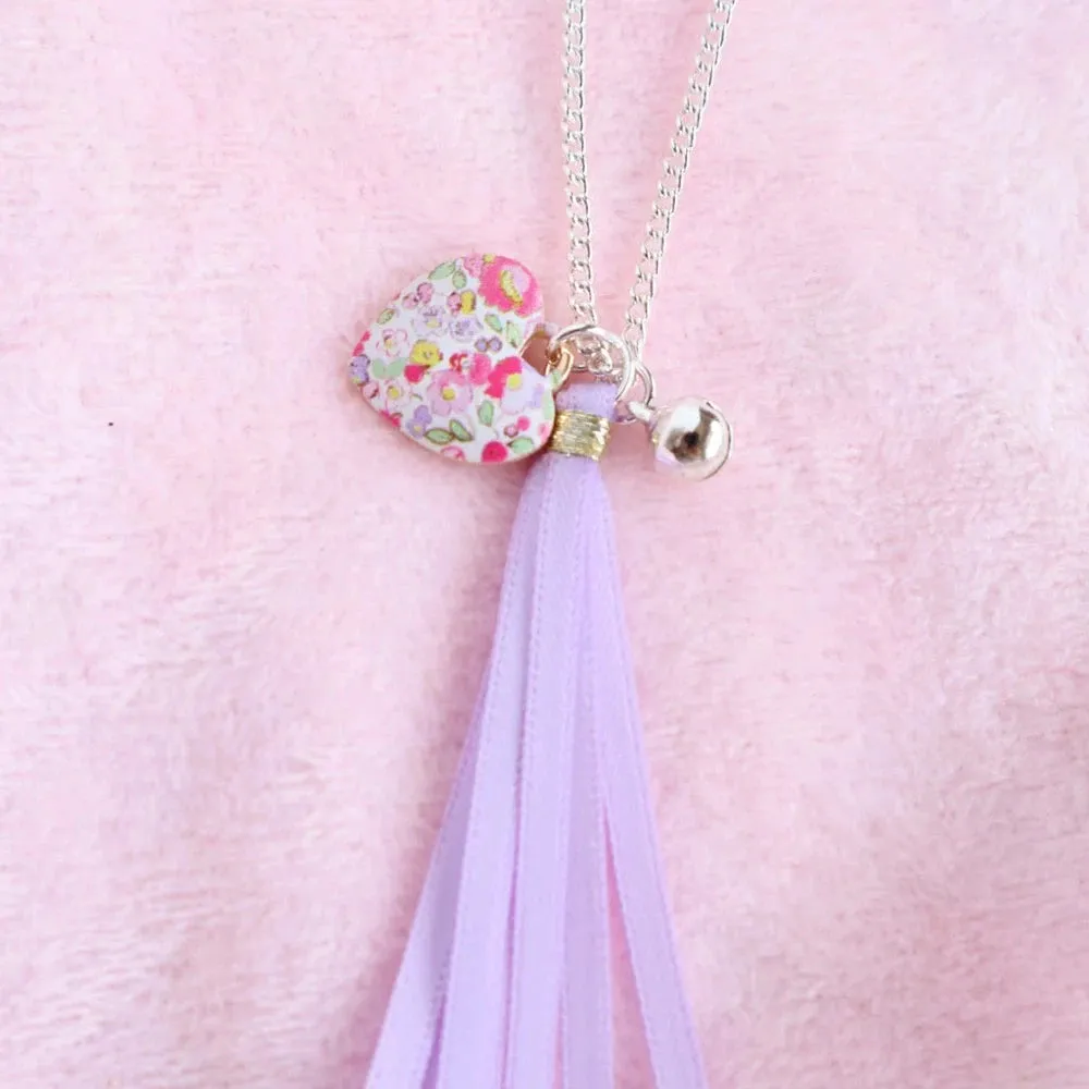 LAUREN HINKLEY PETITE FLEUR HEART NECKLACE