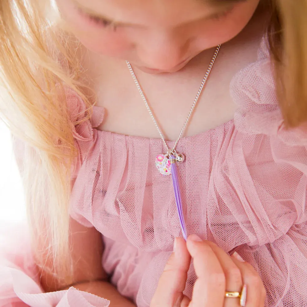 LAUREN HINKLEY PETITE FLEUR HEART NECKLACE
