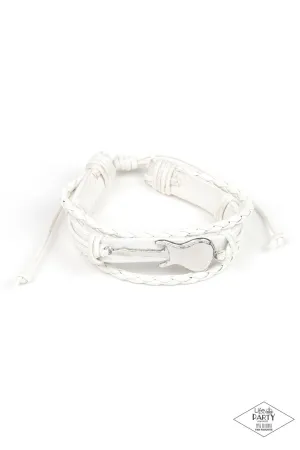 Lead Guitar White Paparazzi Bracelet