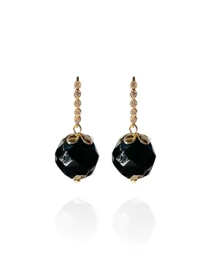 Leni Earrings in Noir