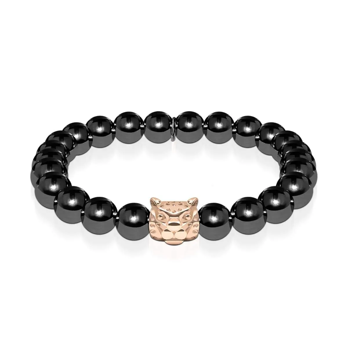 Leopard | Gunmetal & 18k Rose Gold | Crystal Cat