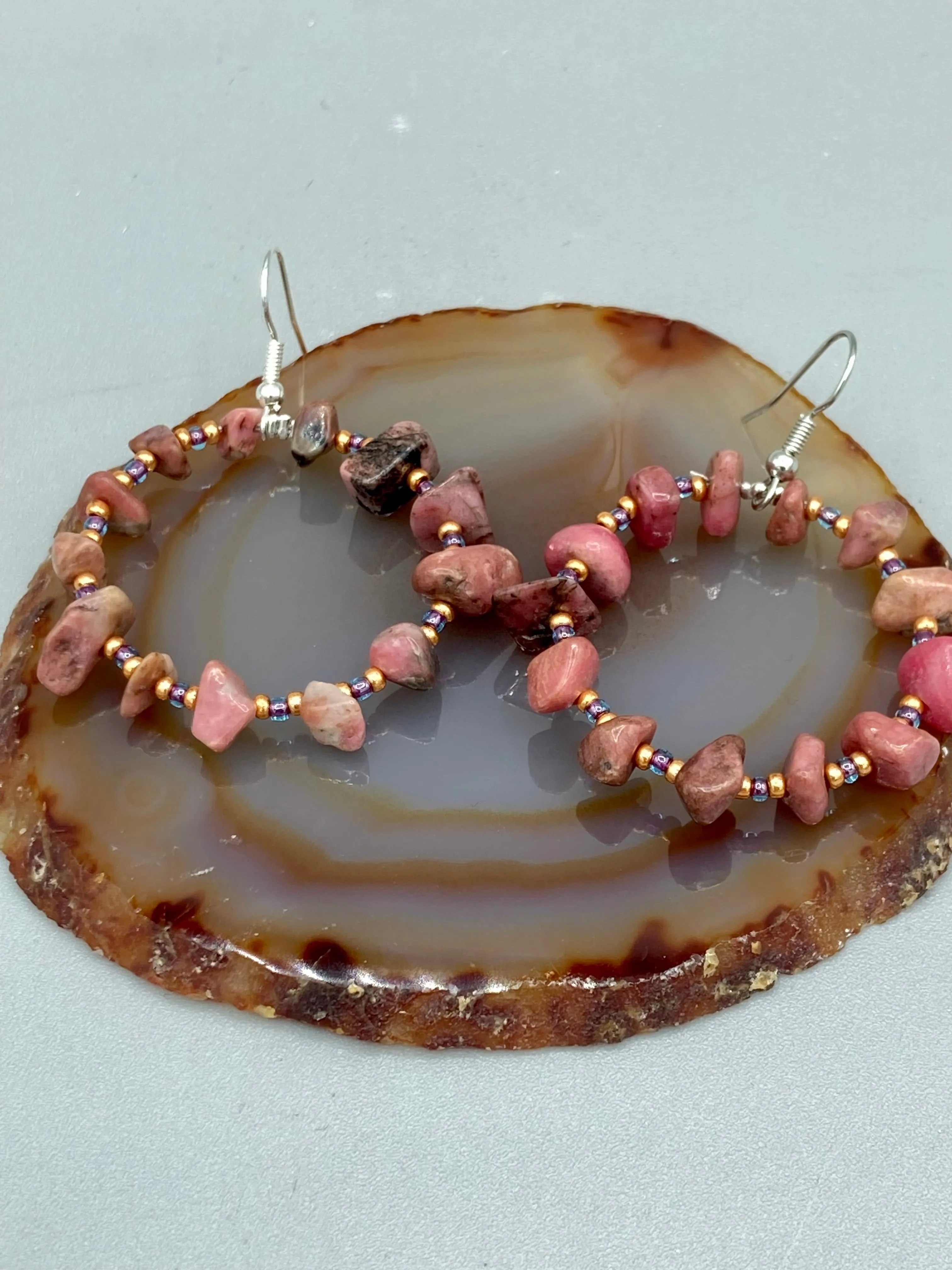 Leopard Jasper Round Stone Beaded Bracelet, Nature Inspired Jewelry
