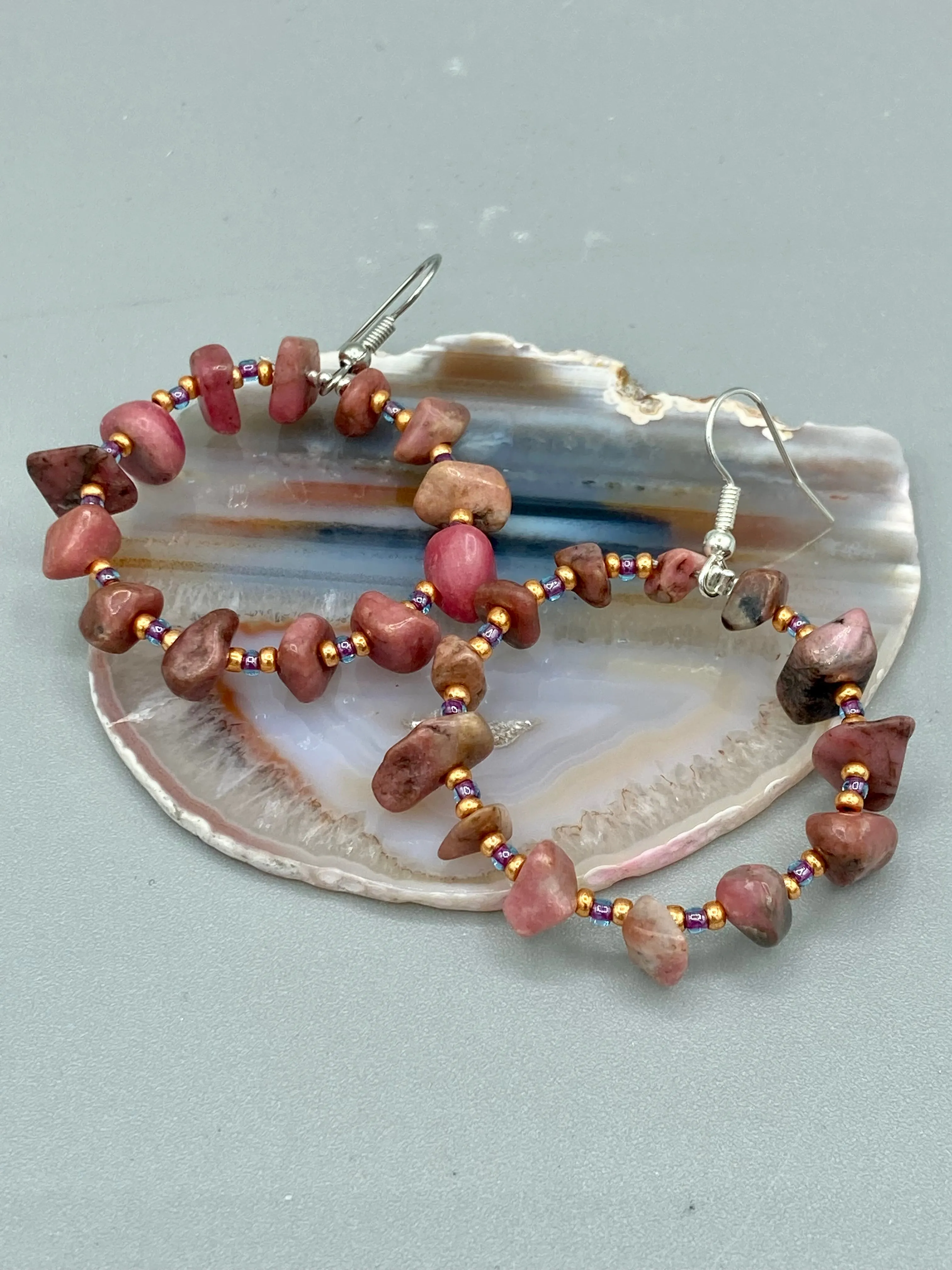 Leopard Jasper Round Stone Beaded Bracelet, Nature Inspired Jewelry