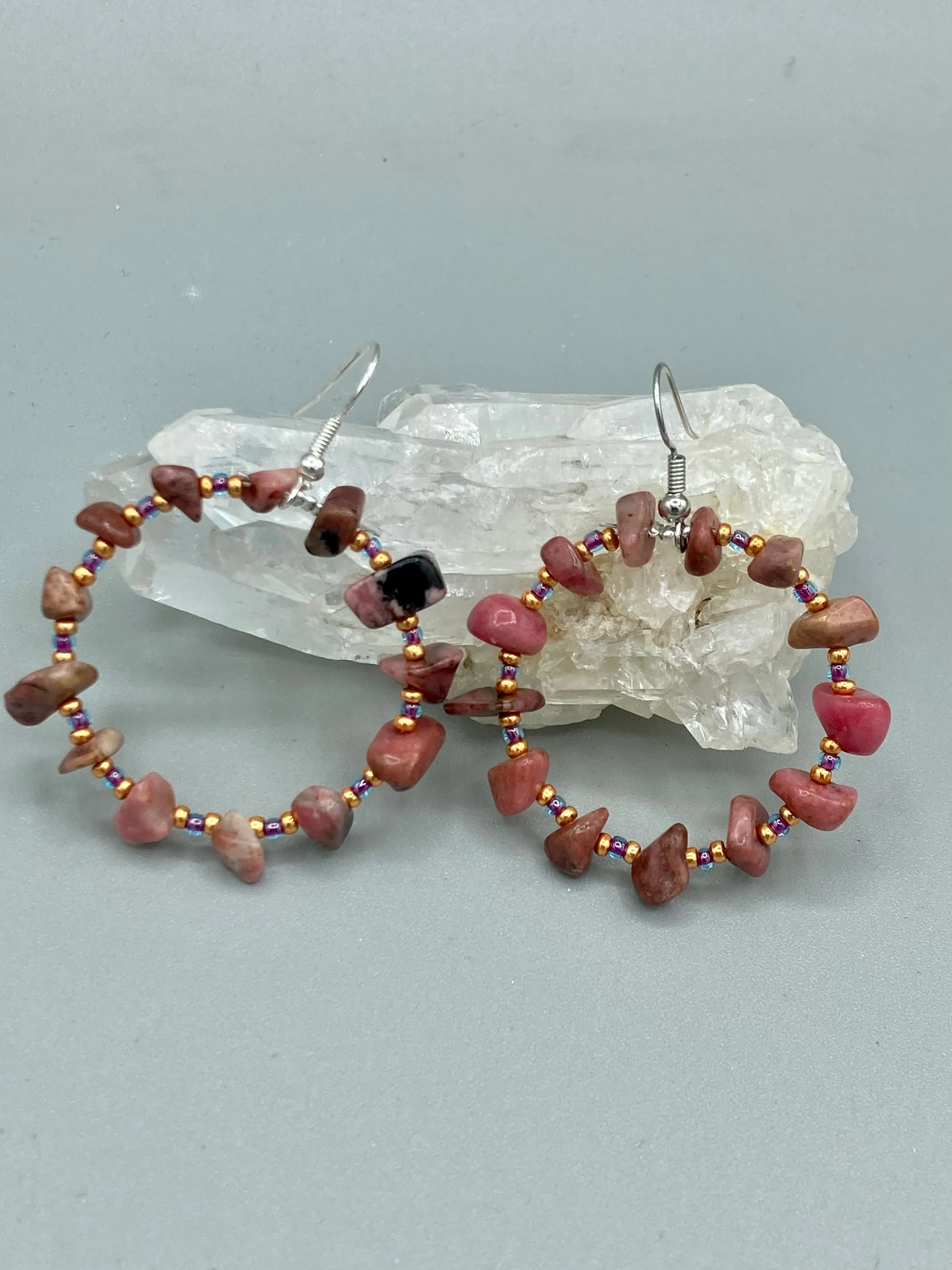 Leopard Jasper Round Stone Beaded Bracelet, Nature Inspired Jewelry