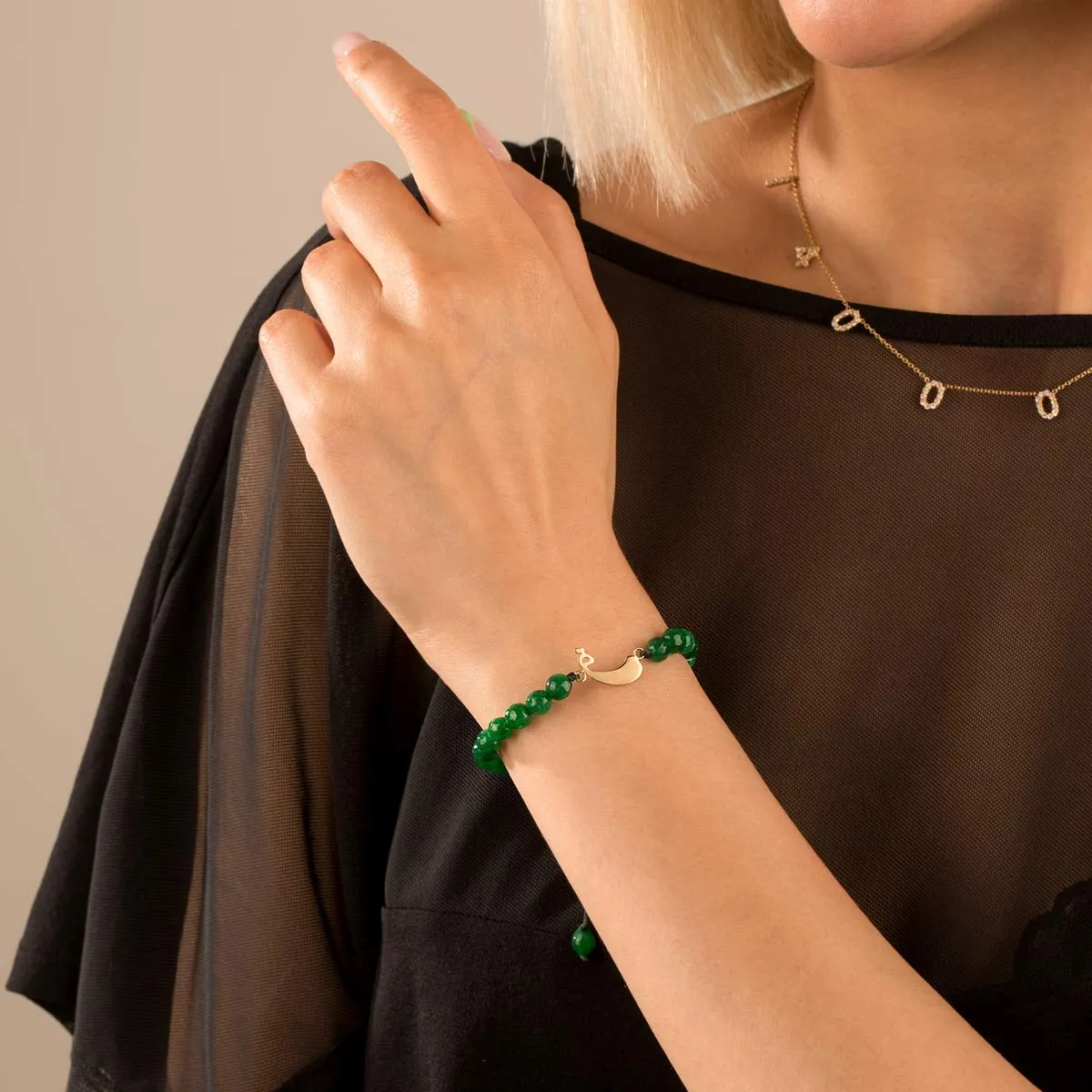 Letter ف Stone Bracelet