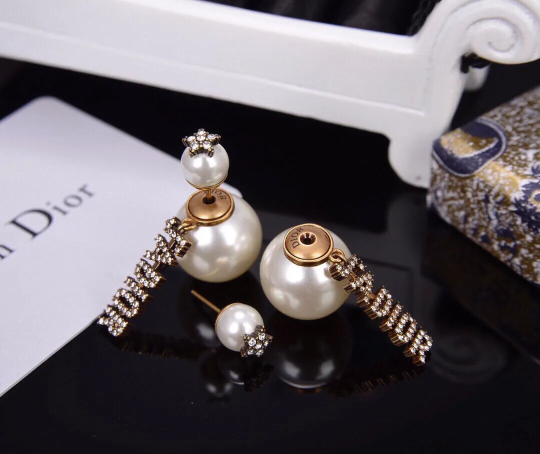 letter tassel earrings