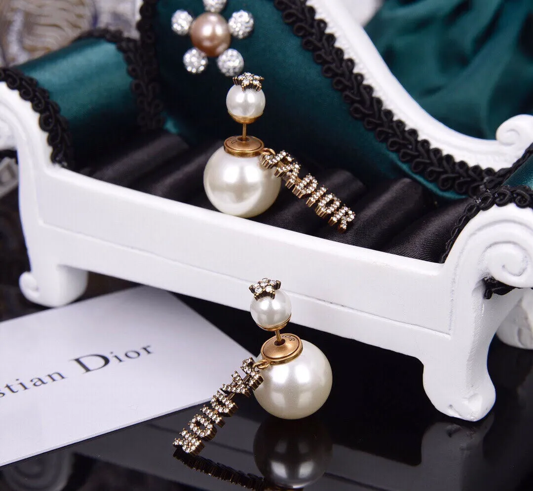 letter tassel earrings