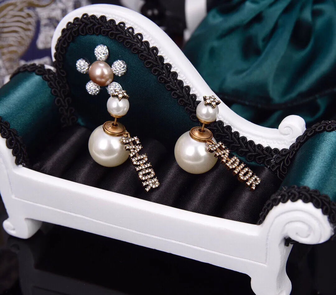 letter tassel earrings