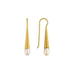 Long & Lean Pearl Drops in Gold | Available to Ship March 7, 2025