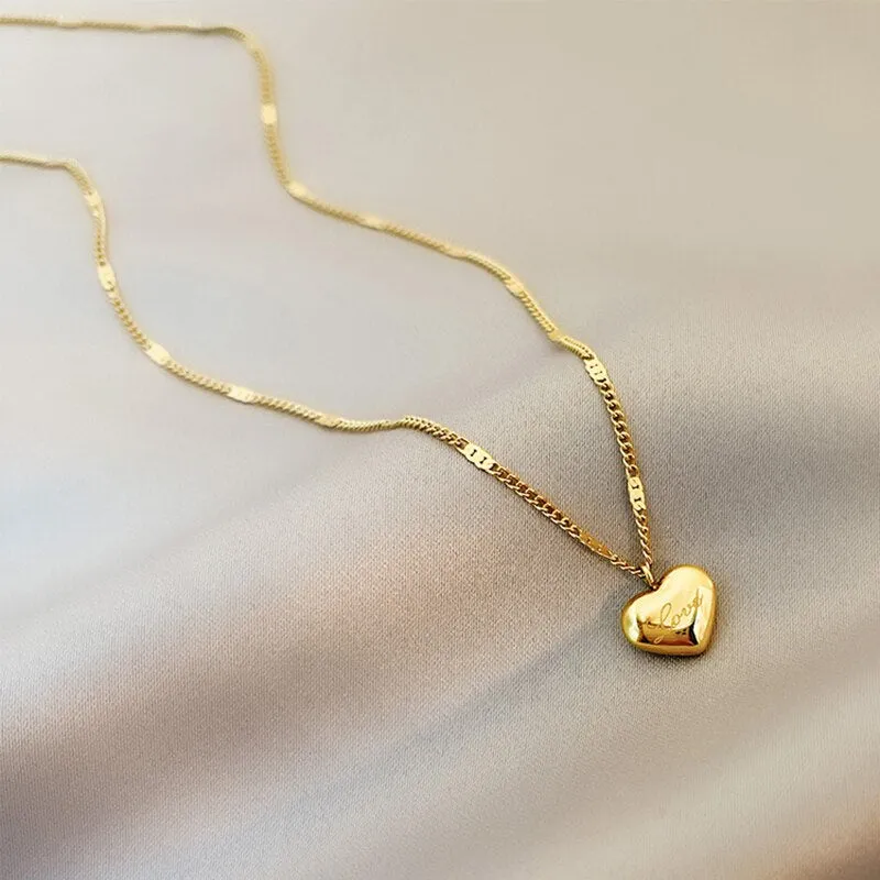 Love Heart Necklaces Accessories for Women