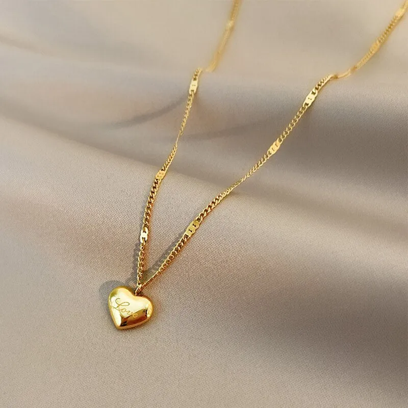 Love Heart Necklaces Accessories for Women