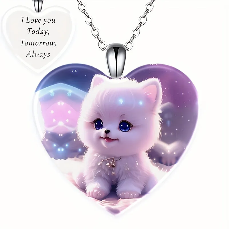 Love Pendant Crystal Necklace Men Hip Hop Personality Jewelry