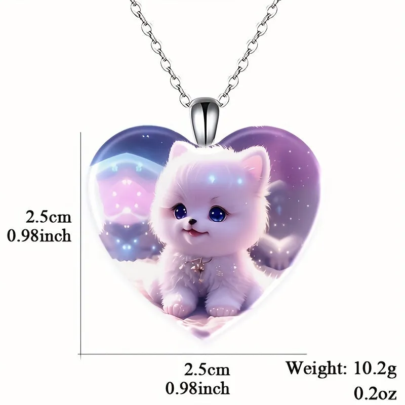 Love Pendant Crystal Necklace Men Hip Hop Personality Jewelry