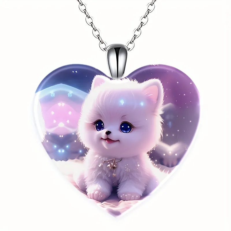 Love Pendant Crystal Necklace Men Hip Hop Personality Jewelry