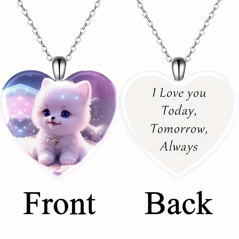 Love Pendant Crystal Necklace Men Hip Hop Personality Jewelry