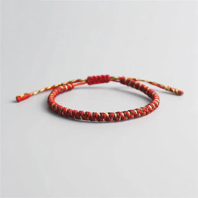 Lucky Bracelet - Braided - Red/Yellow