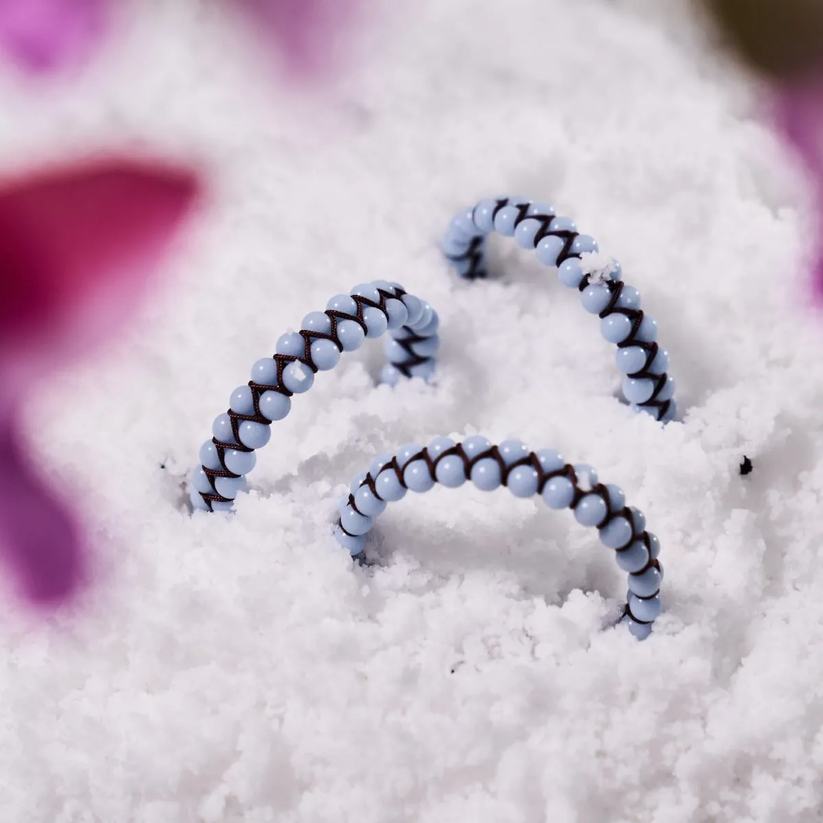 Lunar Blue | Lumos Ceramic | Vitality Macrame Bracelet