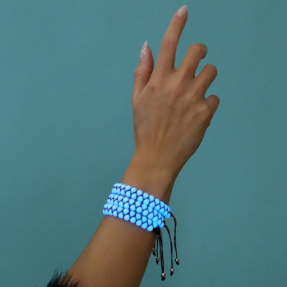 Lunar Blue | Lumos Ceramic | Vitality Macrame Bracelet