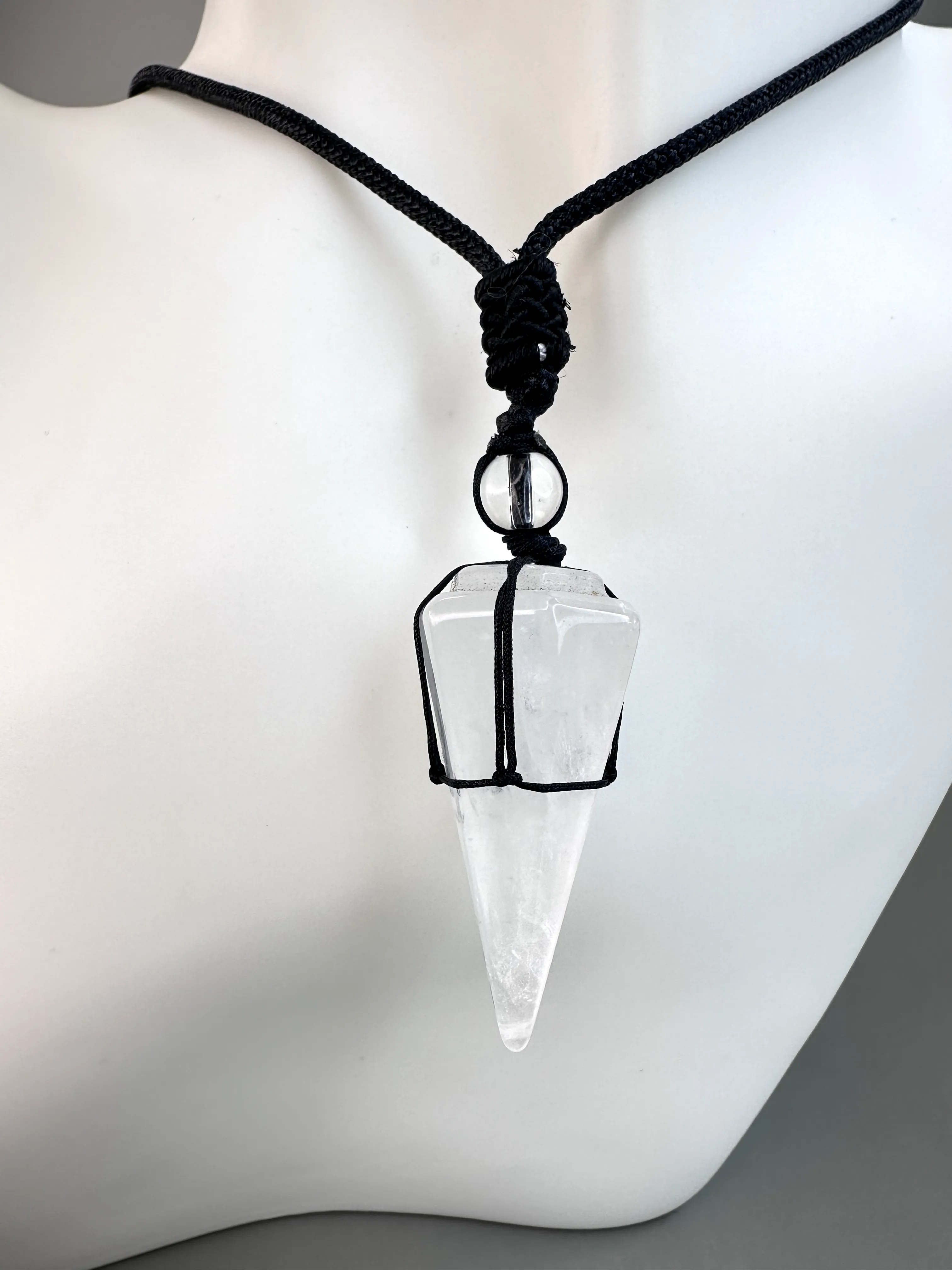 Macrame Crystal Pendulum Necklaces