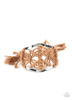 Macrame Mode Brown Paparazzi Bracelet
