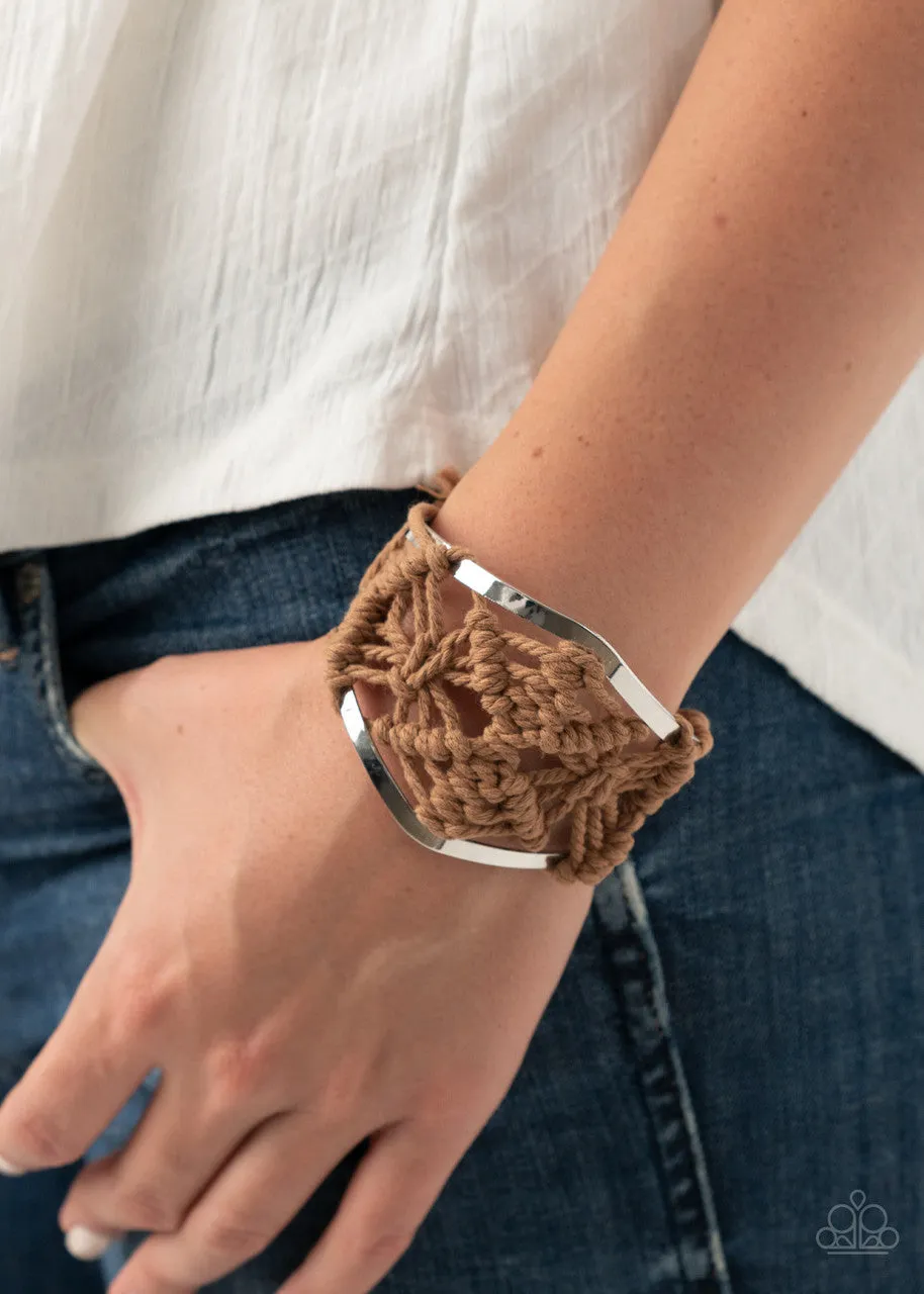 Macrame Mode Brown Paparazzi Bracelet