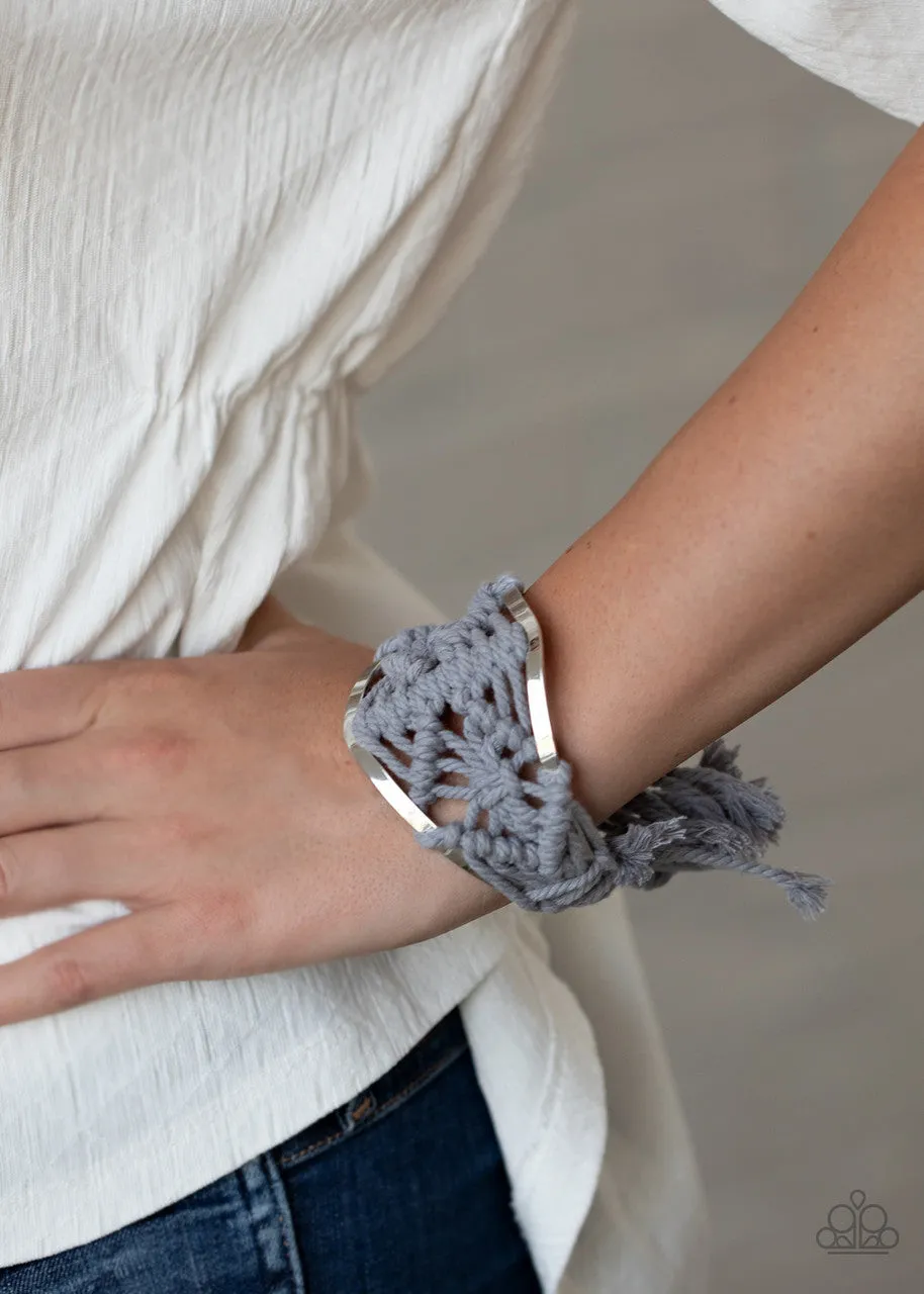Macrame Mode Silver Paparazzi Bracelet