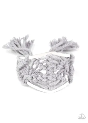 Macrame Mode Silver Paparazzi Bracelet
