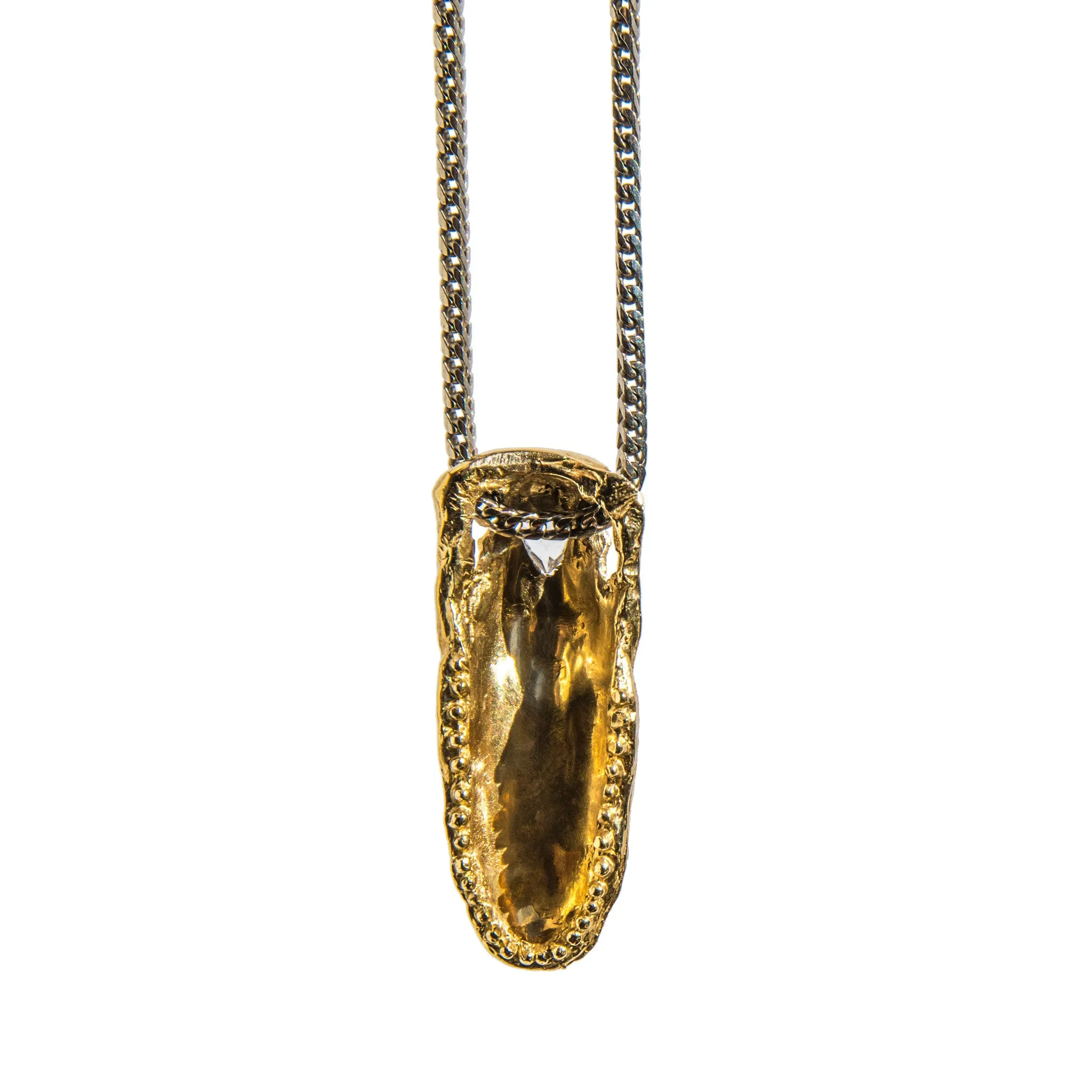 Magical Alligator Necklace with Diamond Eyes